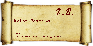 Krisz Bettina névjegykártya