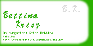 bettina krisz business card